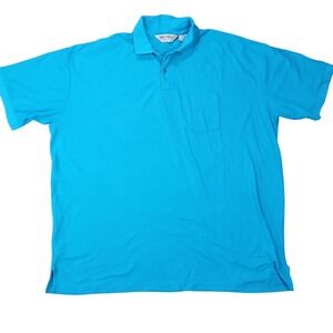 Big Mac Polo Shirt Mens 4XLT Blue Short Sleeve Pocket Pique Knit